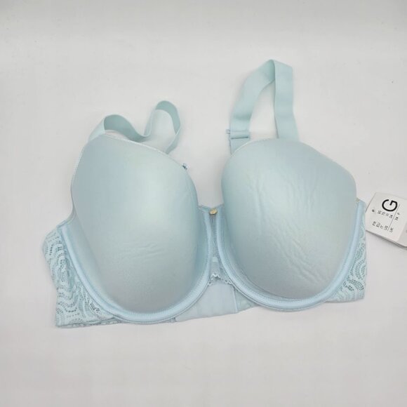 Chantelle C. Jolie Comfort Convertible Bra 34F 34G Lace Underwire Light Blue - Picture 5 of 7